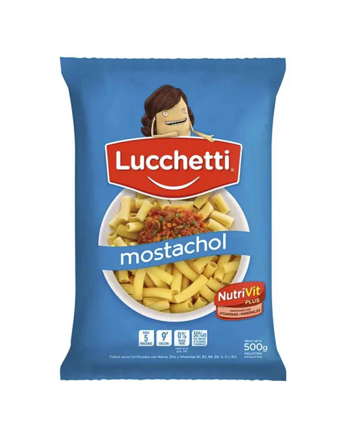 Fideos Lucchetti Mostachol x 500 GR
